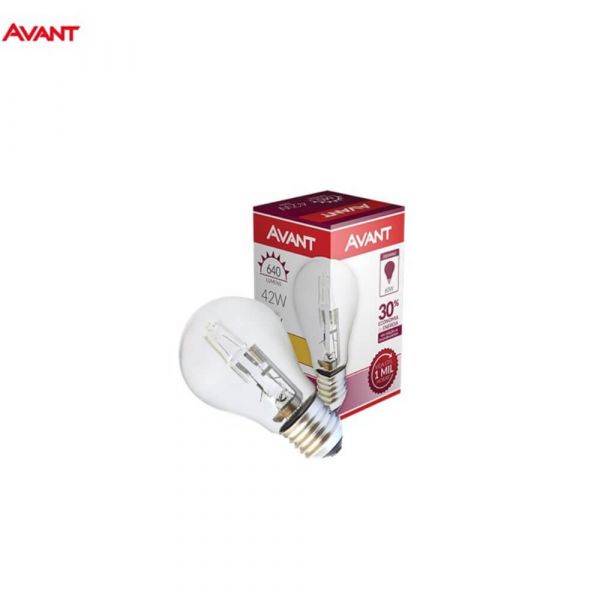Lâmpada Bulbo Halógena E27 42W Avant