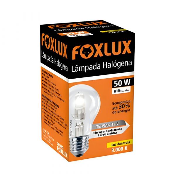 Lâmpada Halógena Clássica 50W 12V Foxlux