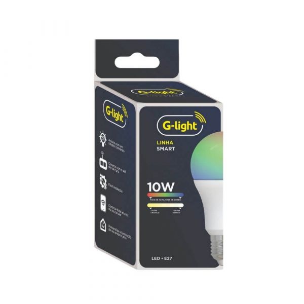 Lâmpada Inteligente Smart LED A60 10W RGB G-Light