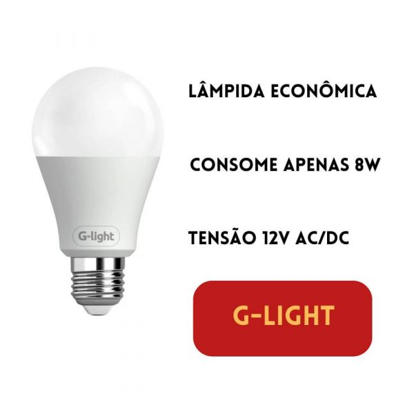 Lâmpada Led A60 8W E27 12V G-Light