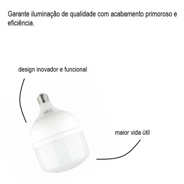 Lâmpada Led Bulbo 50W Autovolt E27 T120 G-Light