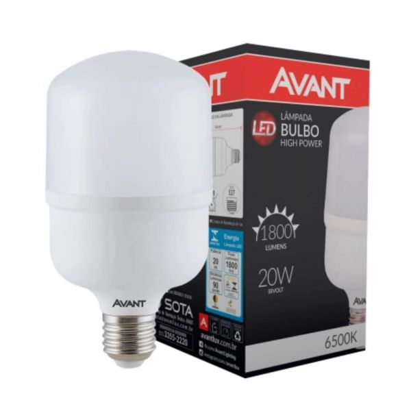 Lâmpada Led Bulbo MG1800 HP IN E27 BR6500K-20W Bivolt Avant