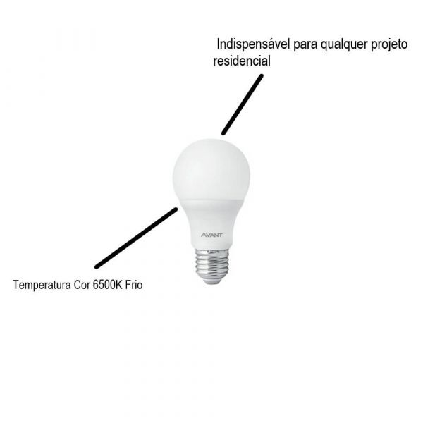 Lâmpada Led Pera 7 Watts Avant