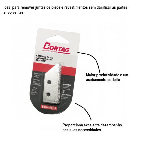 Kit Laminas Para Raspador De Rejunte Cortag