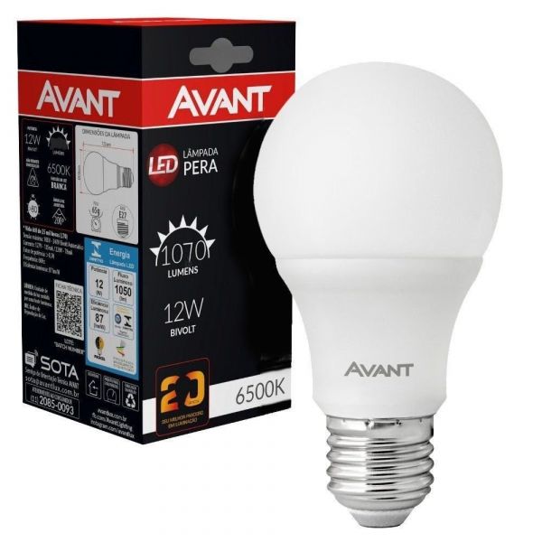 Lâmpada Led Pera 12W Bivolt Avant