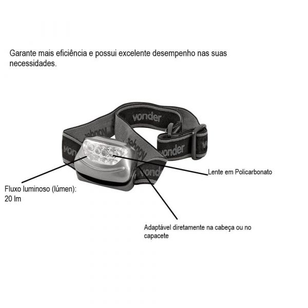 Lanterna De Led Para Cabeça LC 005 Vonder