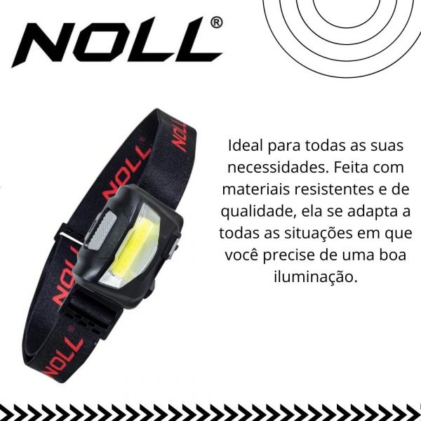 Lanterna De Led Para Cabeça Recarregável 150m Noll