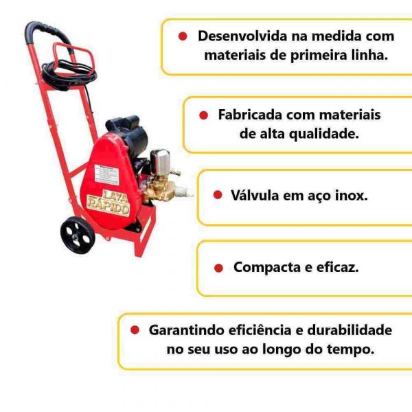 Lavadora de Alta Pressão LR28/2 2.0CV Monofásica com Carrinho ZM Bombas