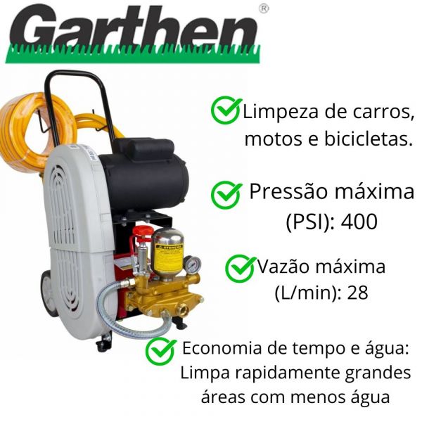 Lavadora EL-4000V2 2,0CV 2P Monofásico Com Carrinho Garthen