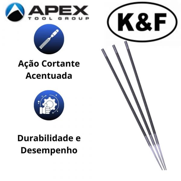 Lima Para Motosserra Com 3 Unidades 8 x 3/16