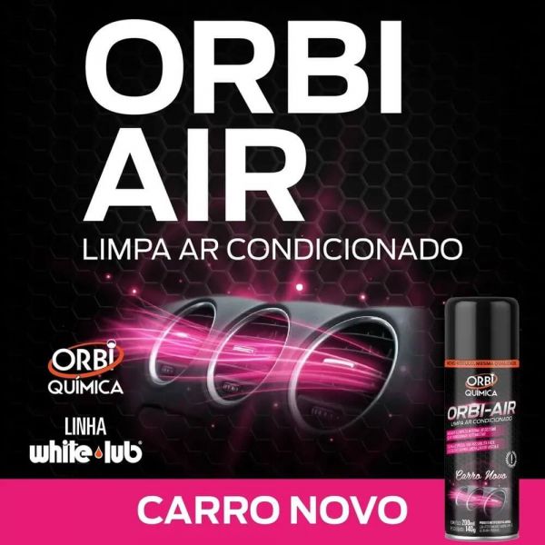 Limpa Ar Condicionado 200ml 140g Carro Novo Orbi