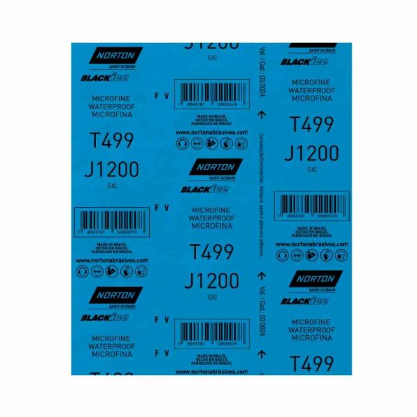 Folha de Lixa D'água 1200 T499 BlackIce Norton