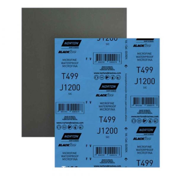 Folha de Lixa D'água 1200 T499 BlackIce Norton