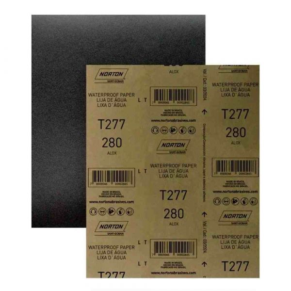  Folha de Lixa D'Água Grão 80 Norton
