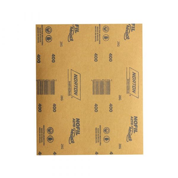 Lixa Folha Para Madeira NO-FIL G 400 Norton