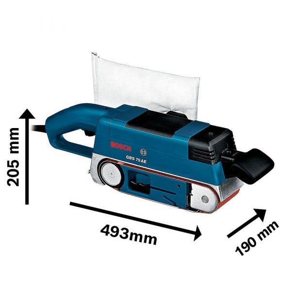 Lixadeira de Cinta Bosch GBS 75 AE 750W 220V Coletor de Pó