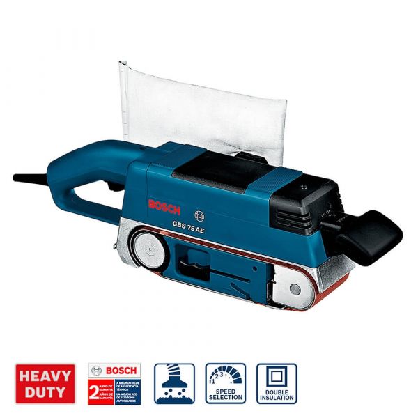 Lixadeira de Cinta Bosch GBS 75 AE 750W 220V Coletor de Pó