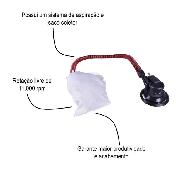 Lixadeira Pneumática Orbital 6