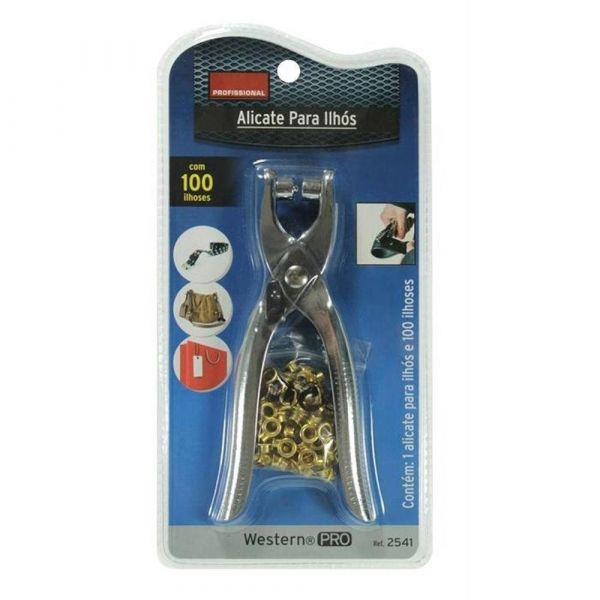 Alicate para Ilhós com 100 Peças- Western