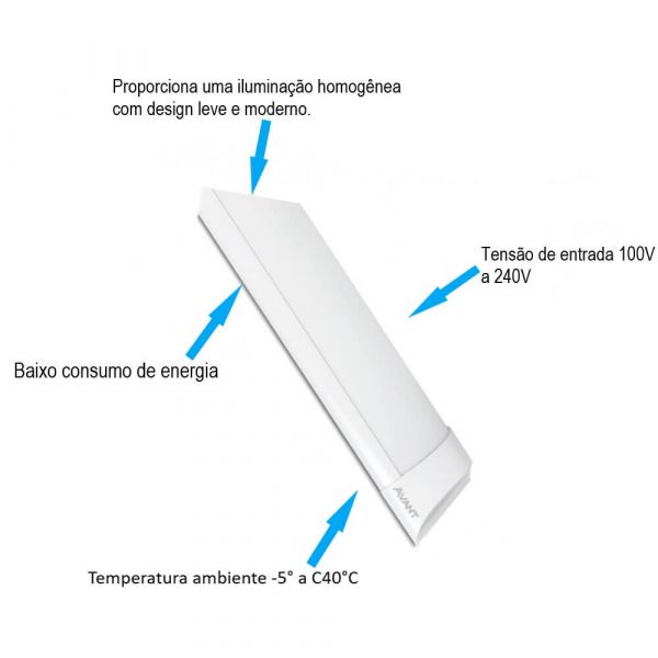 Luminária Led Elegance 16W BR6500K Avant