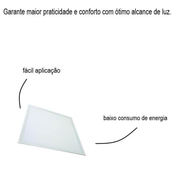 Luminária Led Quadrado Embutir 36W 6500K GLight