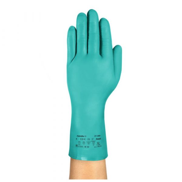 Luva Alphatec 37-300 Nitrílica Verde Tamanho 9 CA 44299 Ansell