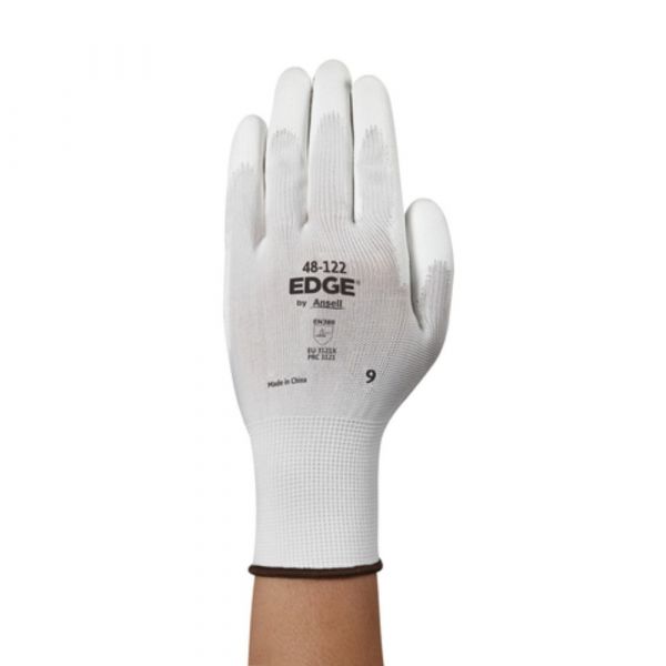 Luva Branca Edge 48-122 Tamanho 9 Ansell