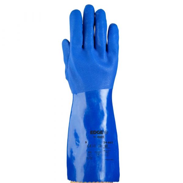 Luva de Pvc Edge 14-663 Azul 36cm Superflex Ansell 