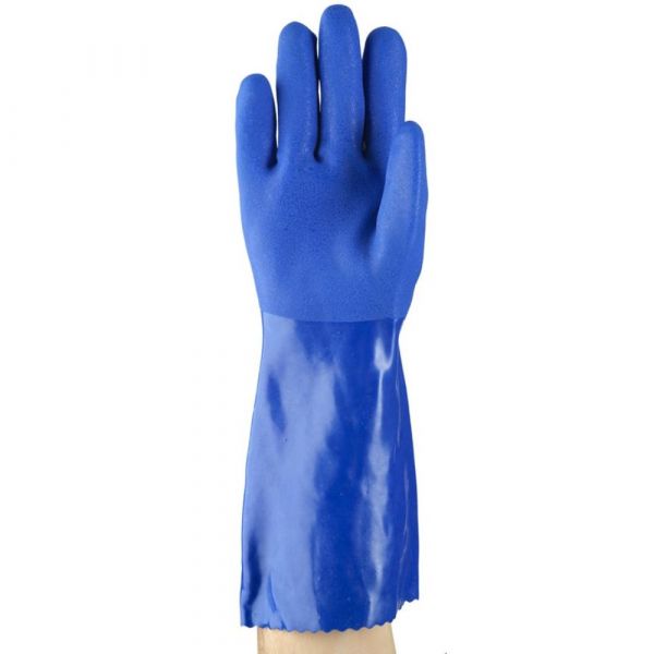 Luva de Pvc Edge 14-663 Azul 36cm Superflex Ansell 