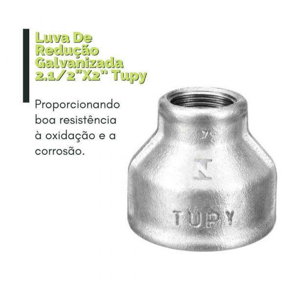 Luva De Redução Galvanizada 2.1/2