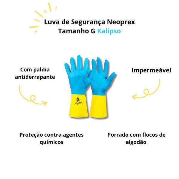 Luva de Segurança Neoprex Tamanho P Kalipso