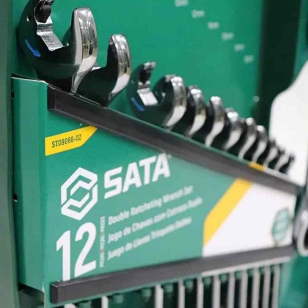 Jogo de Chave Combinada com Catraca 8 a 19 mm Speedy com 12 Peças Sata