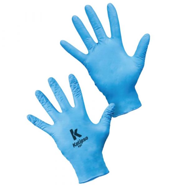10 Unidade de Luva de Segurança Azul Nitrisensi Soft Kalipso