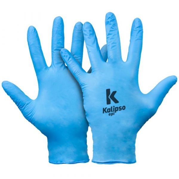 Luva de Segurança Nitrisensi Soft Azul Caixa 100 Unidades 08/M Kalipso