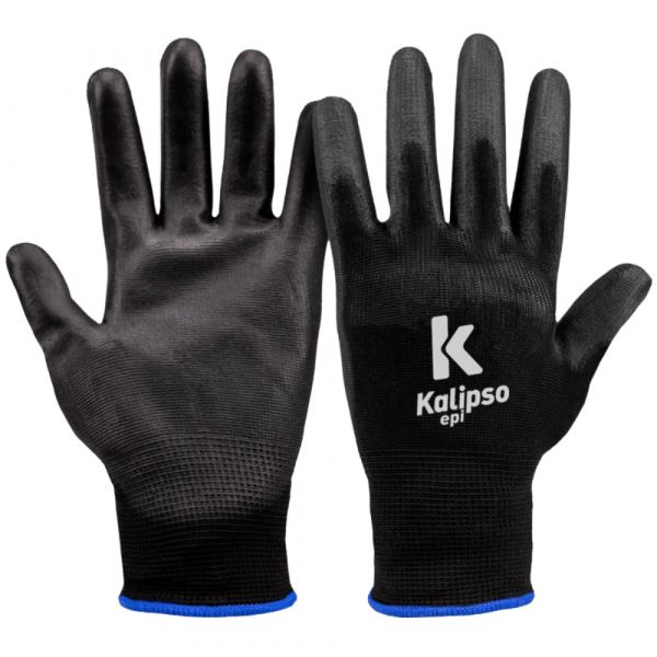 Luva De Segurança Pu Preta Tamanho M Kalipso