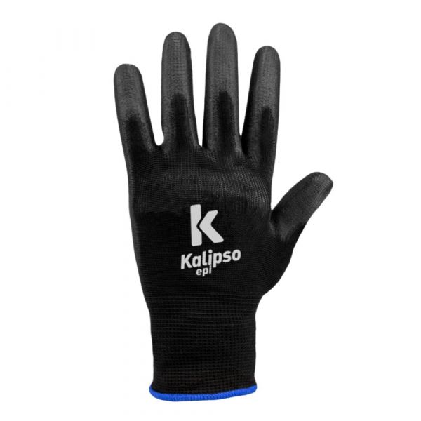 Luva De Segurança Pu Preta Tamanho M Kalipso