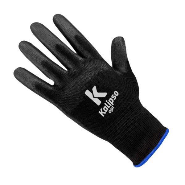 Luva De Segurança Pu Preta Tamanho M Kalipso