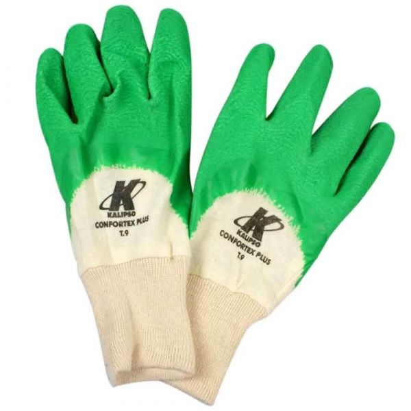 Luva De Segurança Revestida Látex Confortex Tamanho G Kalipso