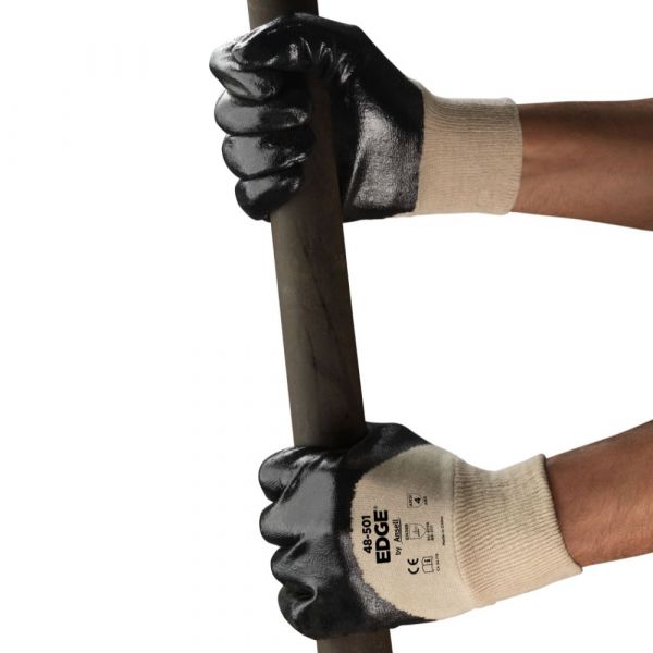 Luva Edge 48-501 Tamanho10 Banho Nitrílico Repelente à Óleos e Líquidos 3/4 Ansell 