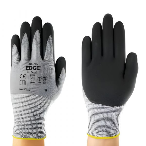 Luva Edge 48-702 Resistente a Corte Banho Nitrílico Tamanho 9 Ansell