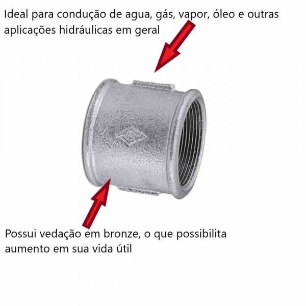 Luva Galvanizada 1” Mech Segurimax