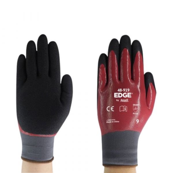 Luva de Proteção Edge 48-919 Tamanho 10 Duplo Banho Nitrílico Ansell