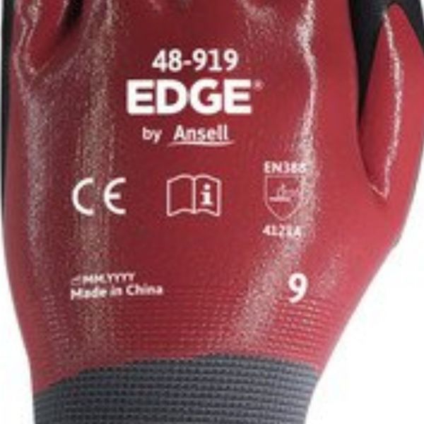 Luva de Proteção Edge 48-919 Tamanho 10 Duplo Banho Nitrílico Ansell