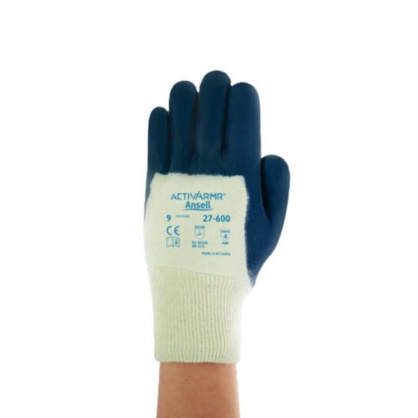 Luva Proteção Mecânica Nitrílica Antiderrapante Hycron 27-600 Tam-9 Ansell