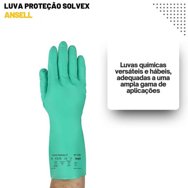 Luva Proteção Solvex 37-145 Tam-9 Ansell