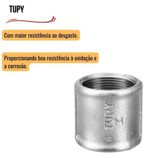 Luva Roscável Galvanizada 2