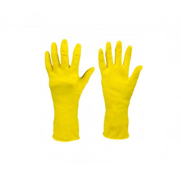 Luva Segurança Borracha Latex G Amarelo Kalipso