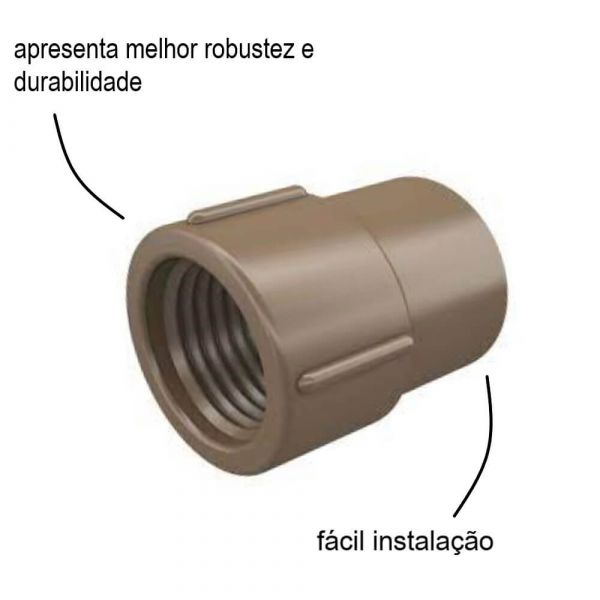 Luva Soldável Com Rosca 32mm X 1”  Fortlev
