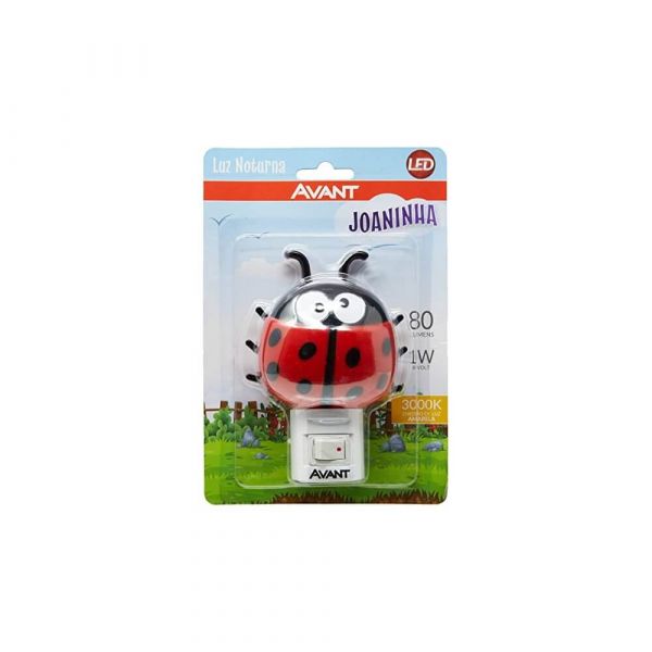 Luz Led Noturna Joaninha 1W Bivolt Avant