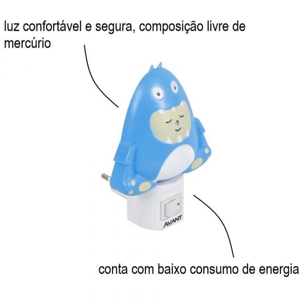 Luz Led Noturna Monstrinho 1W Bivolt  Avant